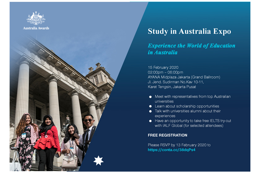 Join us at the Study in Australia Expo in Denpasar and Jakarta